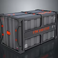Heavy Duty Logistics Storage Equipment Container with FTM Logistics Branding and Secure Transportation Features