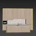 Modern Light Wood Kitchen Interior With Sleek Island Counter And Oven Cabinets