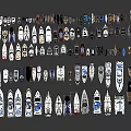 Many Different Types of Ships and Boats Arranged on Calm Water Surface