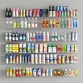 Wide Variety of Assorted Beverages in Bottles and Cans with Different Flavors