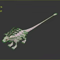 Pink Fantasy Creature Character With Spiked Back Wings And Long Tail