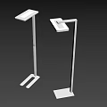 Modern Minimalist Floor Lamp With Tall Metal Stand Sleek Design And Sturdy White Base