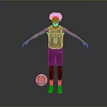 Man in Celtics Basketball Jersey Number 9 Standing with Arms Outstretched and Basketball