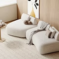 Modern multi-person sofa combination sofa side pictures 3d model