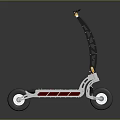 Modern Electric Motorcycle Featuring Sleek Black Frame White Body And Red Wheels