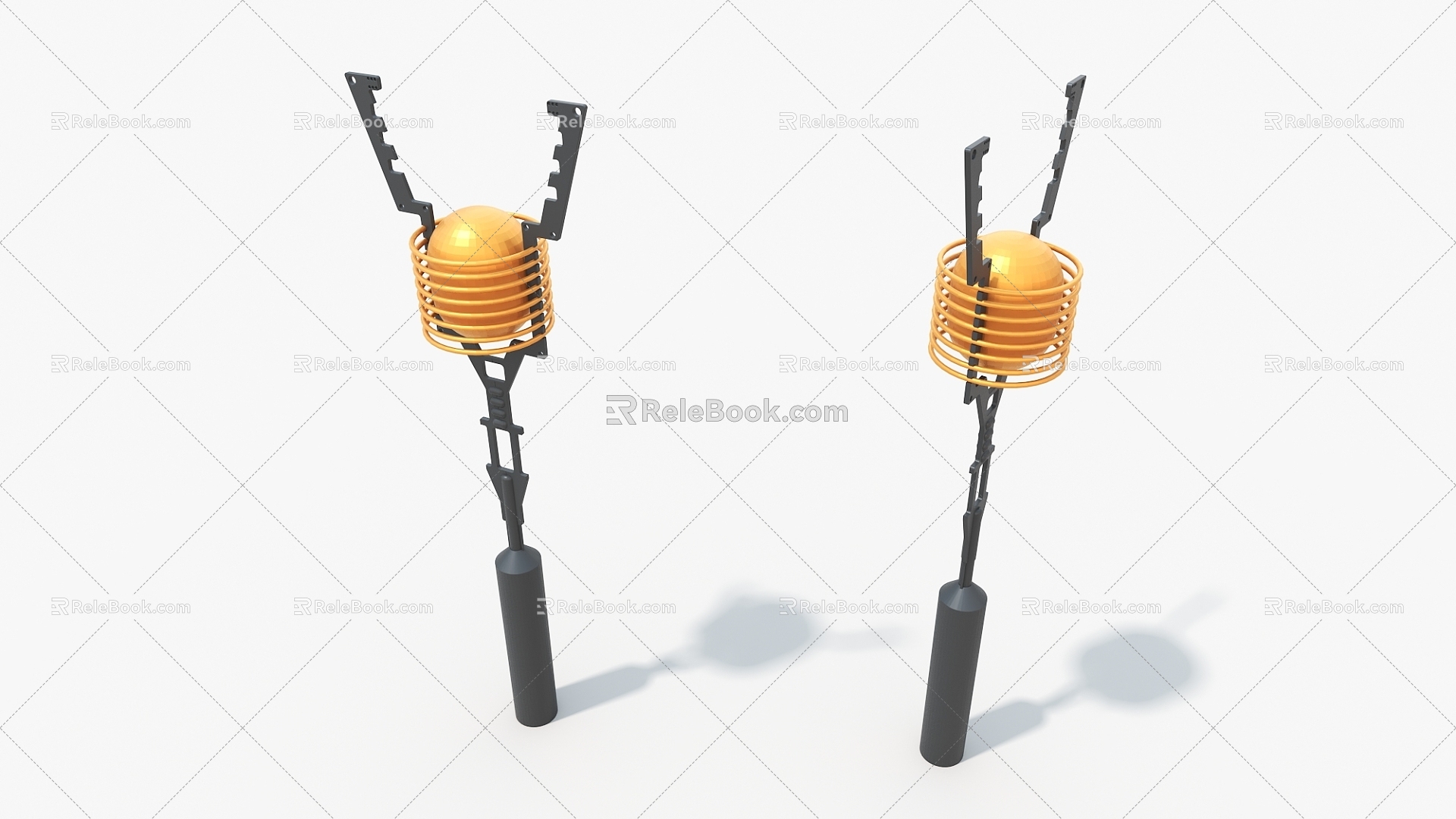 Signal tower mechanical hard surface column high-tech industrial parts 3d model