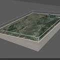 Commercial Terrain Display Equipment With Transparent Glass Cover And Detailed Geographical Models