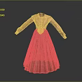 Elegant Pink Pleated Long Sleeve Dress With Checkered Pattern For Daily Lifestyle Use