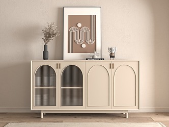 French Sideboard Cream Sideboard 3d model