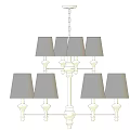 Various Chandelier Designs With Gray Lampshades White Frames And Stylish Home Decor Elements 3d model