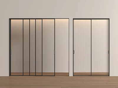 Modern linkage sliding door 3d model