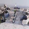 Modern Public Office Space With Open Layout Desks Ergonomic Chairs And Green Plants