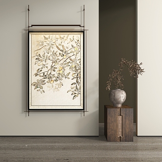 New Chinese Abstract Hanging Painting 3d model