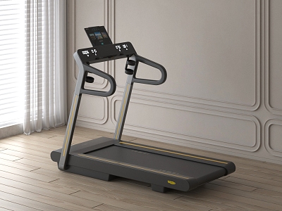 Modern Treadmill Fitness Equipment Sports Equipment 3d model