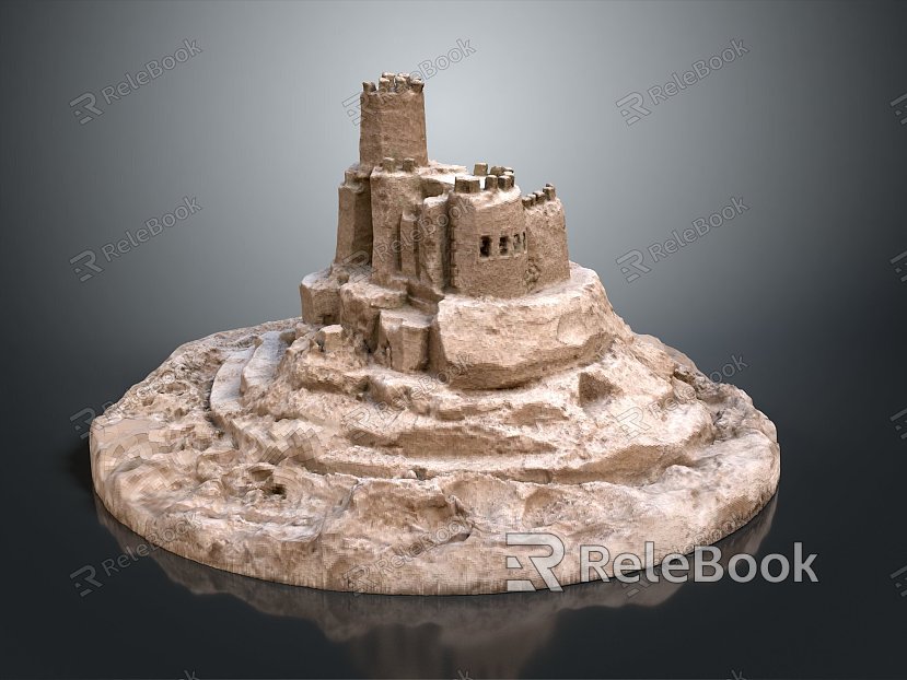 Monuments Sites Sites Sites Ruins Castle Fortress Ancient Castle Ancient Ruins Realistic model