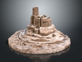 Monuments Sites Ruins Castle Fortress Ancient Castle Ancient Ruins Realistic 3d model