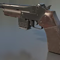 Retro Gun Pistol Shotgun Low Face Number Low Model Simple Model Game Sub-era Film and Television Level Super Realistic High Precision 3d model