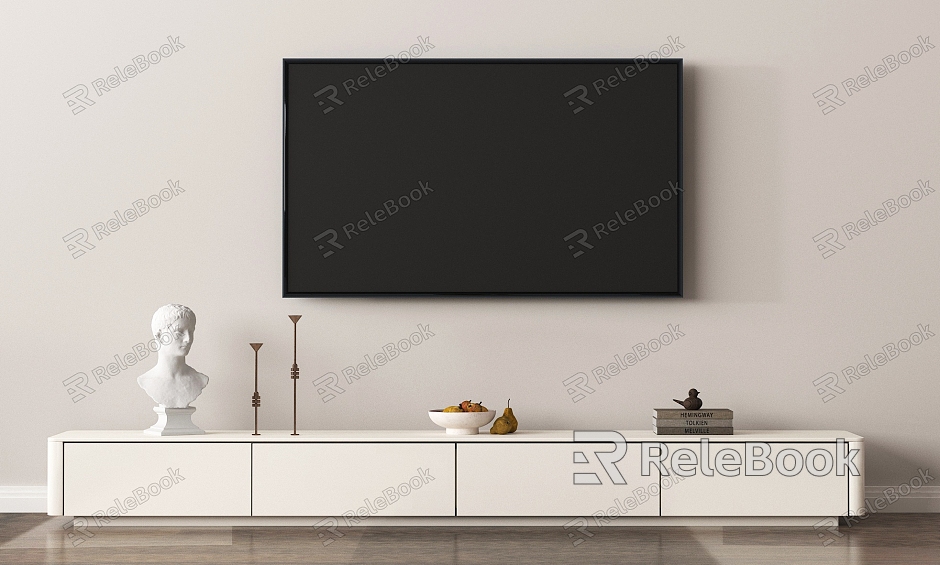 Modern TV Cabinet TV Vase Ornaments model