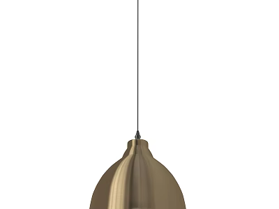 Modern Gold Metallic Textured Bell Shaped Pendant Light For Interior Spaces 3d model