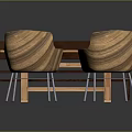 Stylish Wooden Dining Furniture Set With Table Bench And Two Chairs