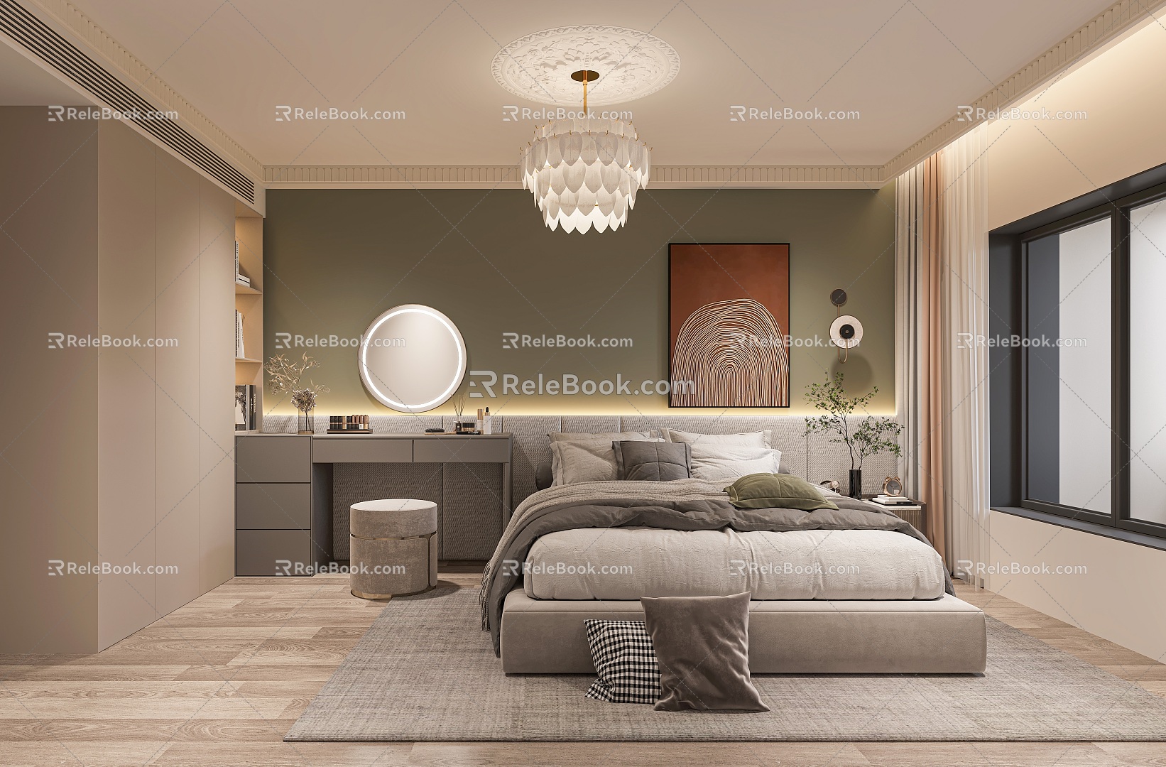 Nordic Bedroom 3d model