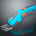 CARBIDE Blue Power Tool With Ergonomic Handle Cutting Blade And Orange Buttons 3d model