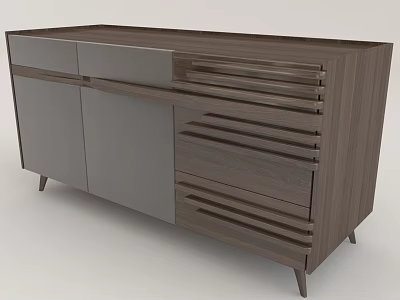 Modern Wooden Shoe Cabinet With Drawers And Cabinet Doors Sleek Contemporary Home Furniture 3d model