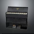 Vintage Garrard Piano With Wooden Case Classic Keyboard Keys And Pedals
