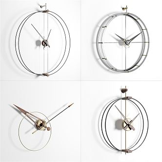 Modern Clock Wall Decoration Wall Clock Wall Clock Combination Metal Wall Clock Minimalist Clock Wall Clock Iron Wall Clock 3d model