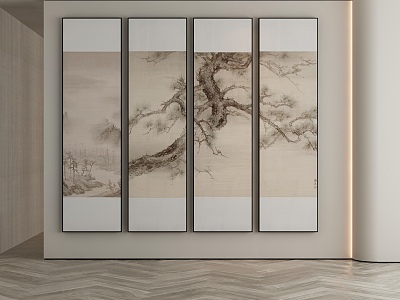 New Chinese Decorative Painting 3d model