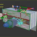 Industrial Mechanical Equipment With Pipes Valves And Electric Motor Components