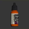 Orange Plastic Bottle with Black Cap and Product Label for Daily Use