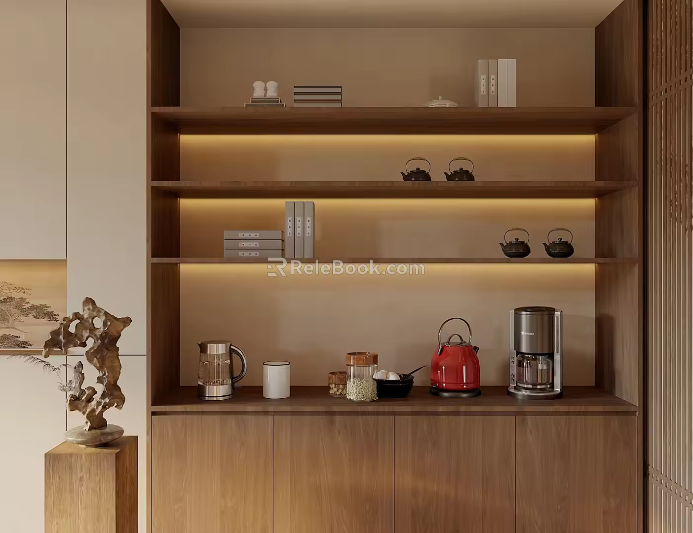 New Chinese Style Sideboard Finished Sideboard End View Cabinet Sideboard Tea Cabinet Storage Cabinet Storage Cabinet Decorative Cabinet Side Cabinet 3d model