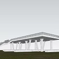 Modern viewing platform, landscape platform, landscape structure 3d model