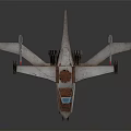 Futuristic Aircraft With Sleek Design Transparent Cockpit Multiple Engines And Unique Wing Structure