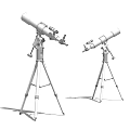High Quality Dual Telescopes With Stable Tripod Stands Commercial Equipment