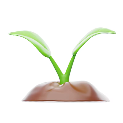 Modern Grass Green Bud Soil Cartoon Green Bud Cartoon Soil 3d model