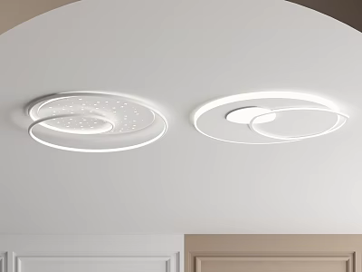 Modern Ceiling Light Combination With Stylish Circular Design 3d model