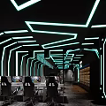 Modern Internet Cafe Simple Technology Sense Internet Cafe 3d model