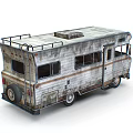Vintage Metal RV With Roof Rack And Windows For Travel Journeys