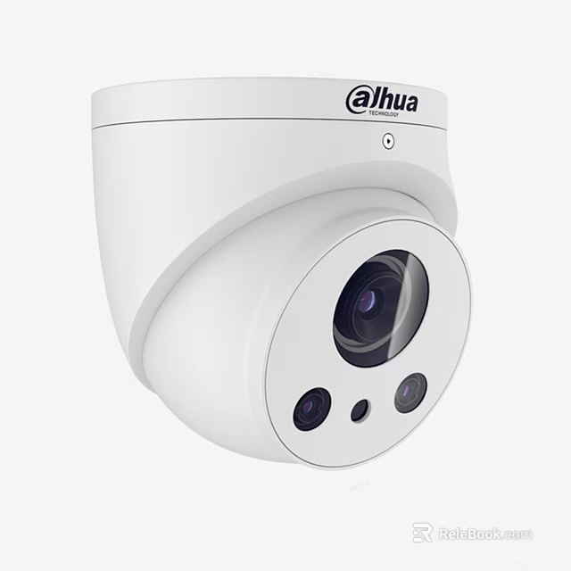 Dahua White Dome Projection Monitoring Camera With Infrared Lens And Security Features 3d model 