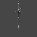 Strider sword with sheath and knife 3d model