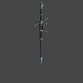 Strider sword with sheath and knife 3d model