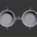 Double Stainless Steel Bowls Mounted On Sturdy Metal Stand With Stable Base