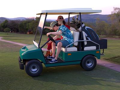 Modern Twin Golf Course 3d model