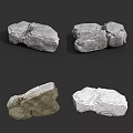 Wooden Stone Blocks With Natural Textures And Various 3D Model Shapes