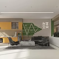 Public office area 3d model