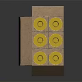 Open Cardboard Box With Shotgun Shells And Red Lidded Metal Cans