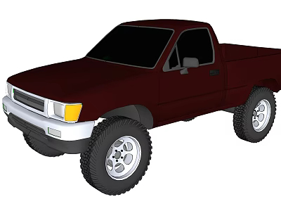 American pickup SU model 3d model American pickup SU model 3d model