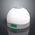 Modern Digital Clock With White Dome Green Display And Blue Top Light